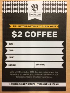 Would You Surrender Your Personal Information For A $1 Coffee Discount?