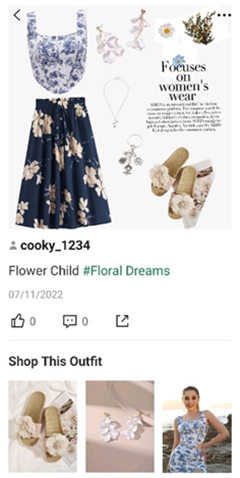 Screenshot of SHEIN customisable outfit vision board Screenshot of SHEIN customisable outfit vision board